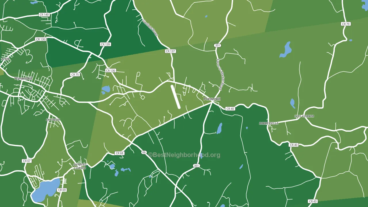 Poestenkill, NY block-group voter-turnout map