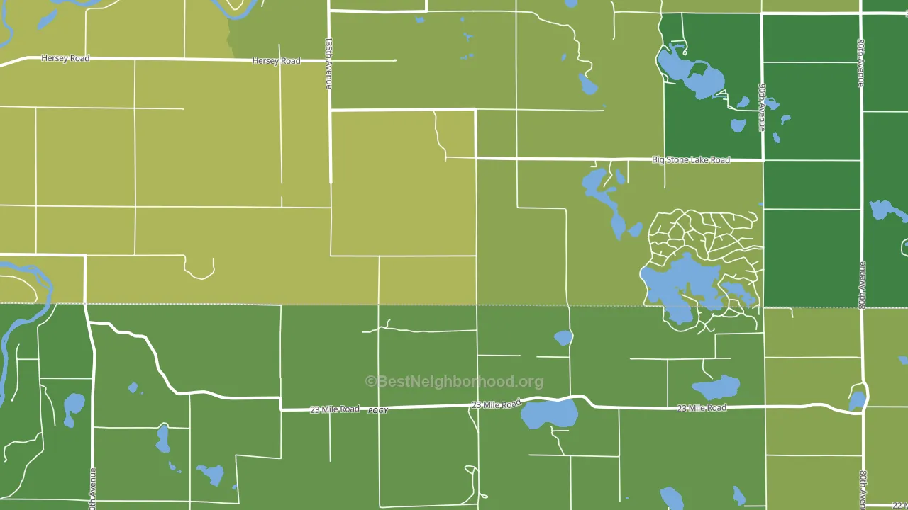 Pogy, MI block-group voter-turnout map