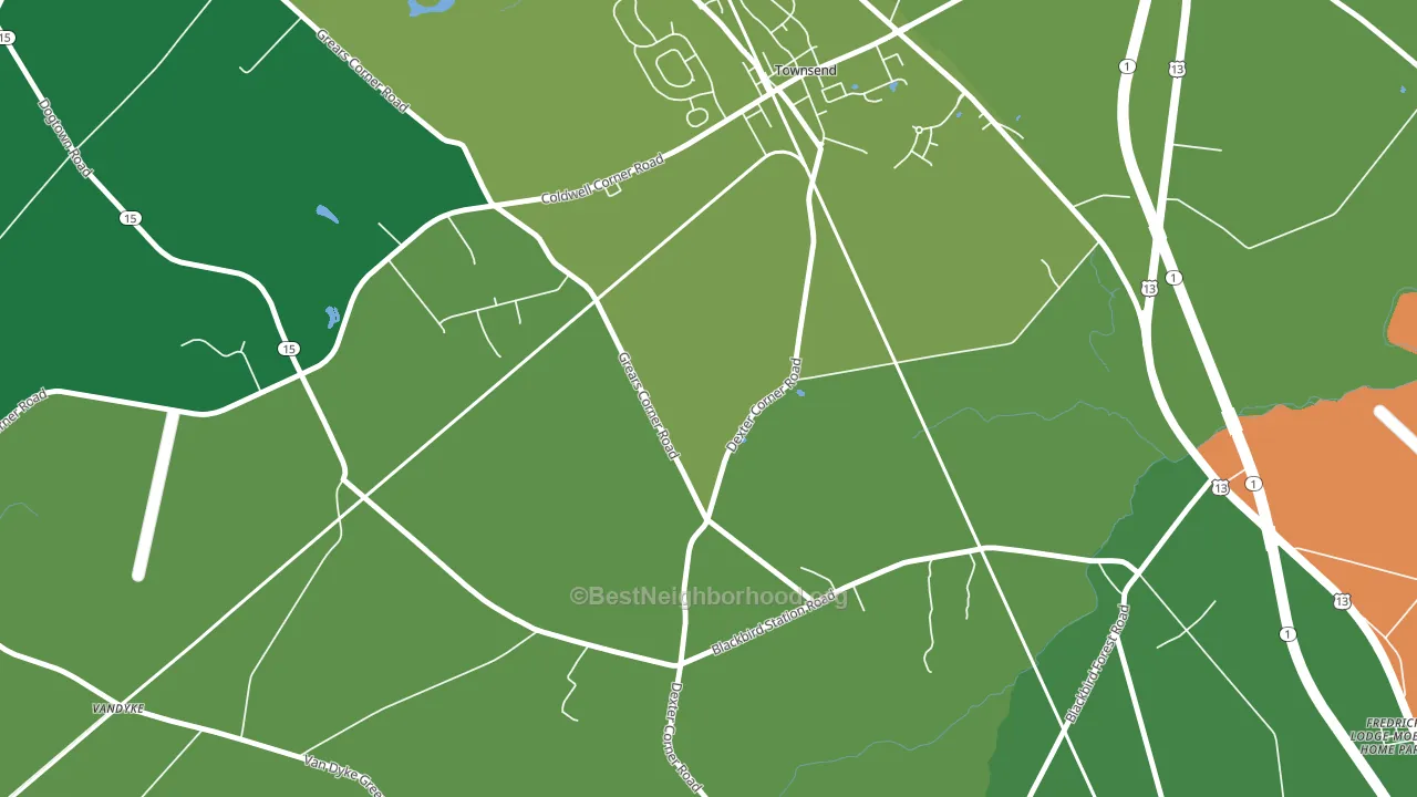 Point Breeze, DE block-group voter-turnout map