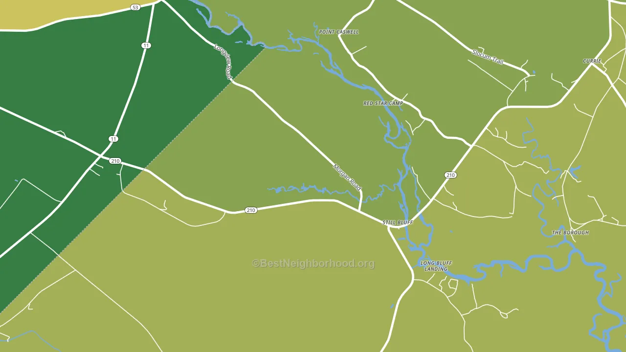 Point Caswell, NC block-group voter-turnout map
