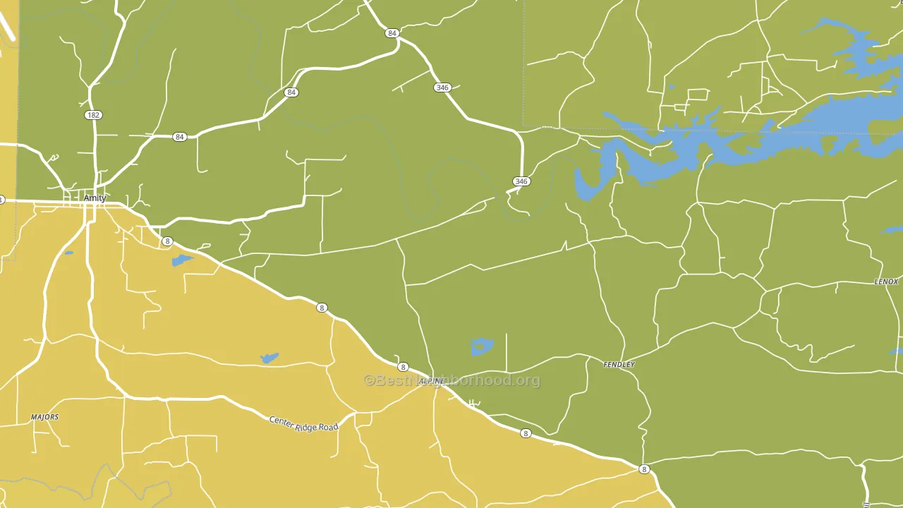 Point Cedar, AR block-group voter-turnout map