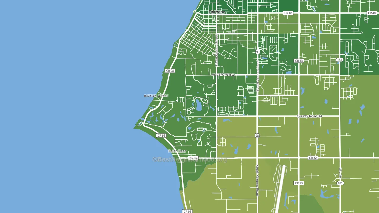Point Clear, AL block-group voter-turnout map