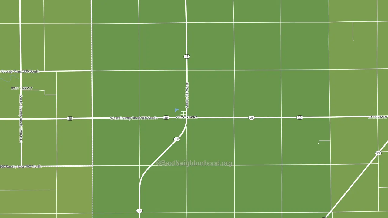 Point Isabel, IN block-group voter-turnout map