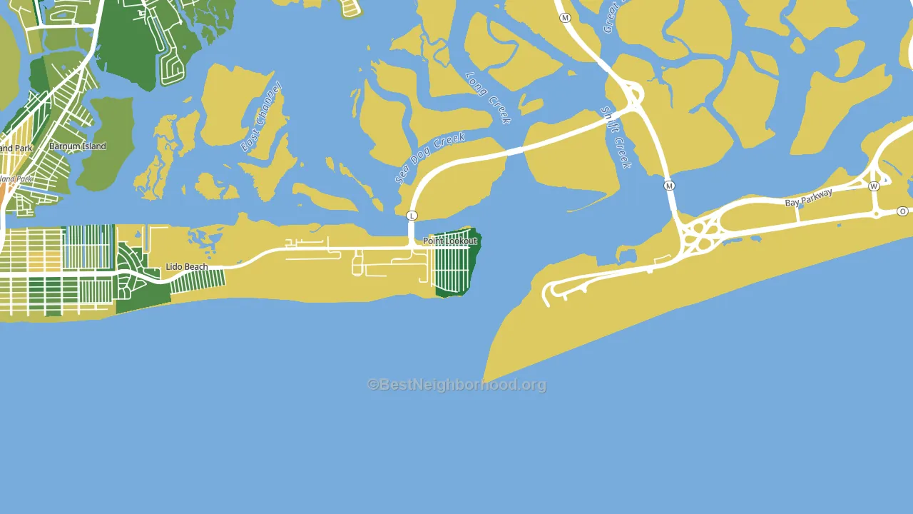 Point Lookout, NY block-group voter-turnout map