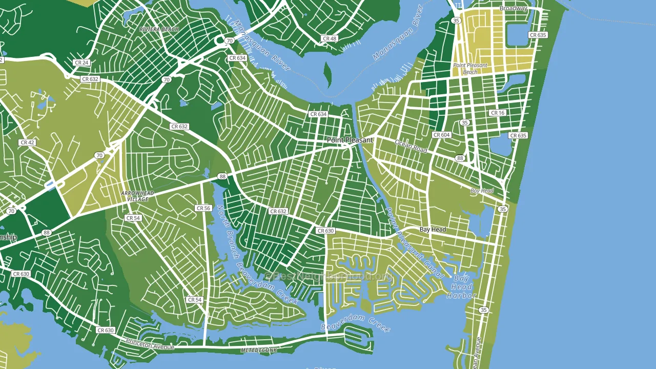 Point Pleasant, NJ block-group voter-turnout map