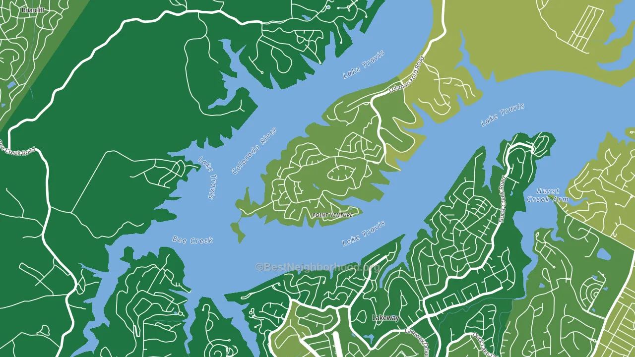 Point Venture, TX block-group voter-turnout map