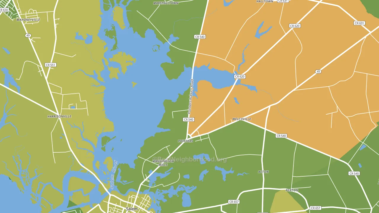 Pointers, NJ block-group voter-turnout map