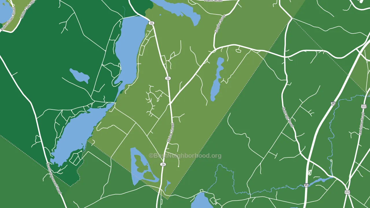 Poland Spring, ME block-group voter-turnout map