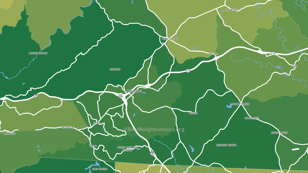 Polk County, NC block-group voter-turnout map