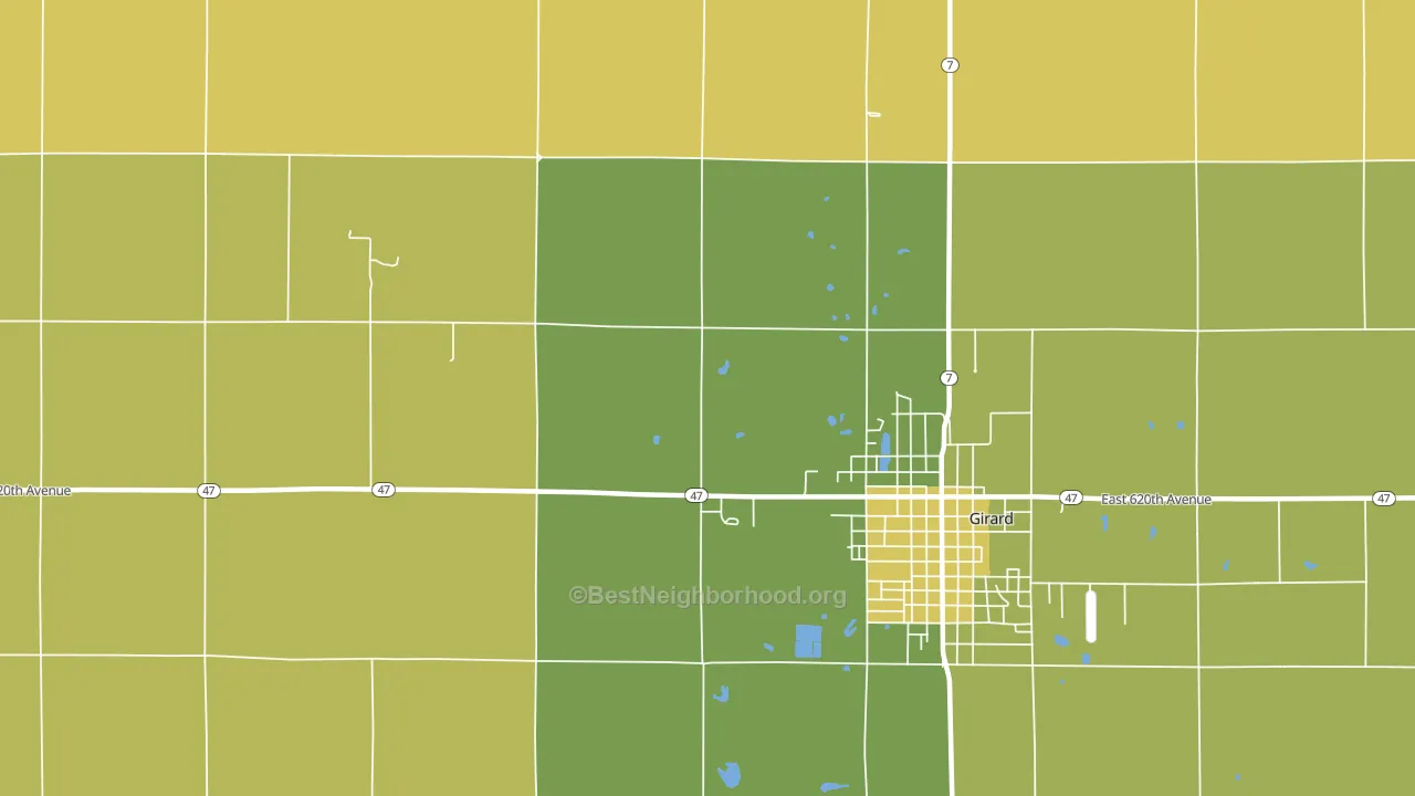 Polk, KS block-group voter-turnout map