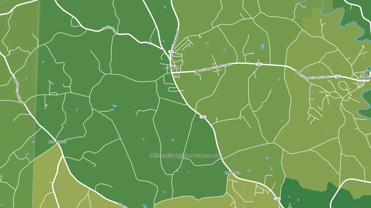 Polkville, NC block-group voter-turnout map