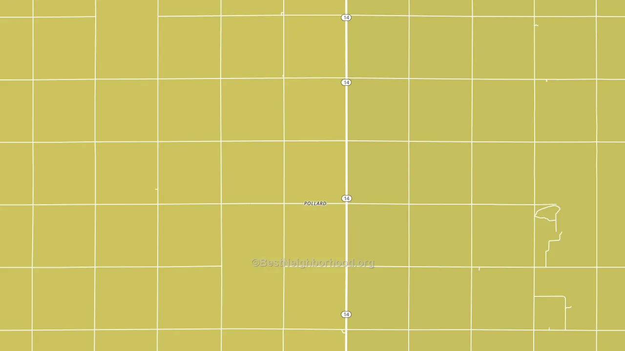 Pollard, KS block-group voter-turnout map