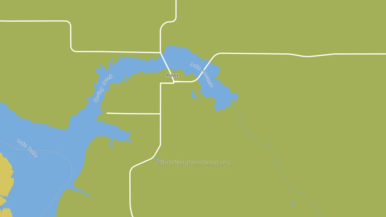 Pollock, SD block-group voter-turnout map