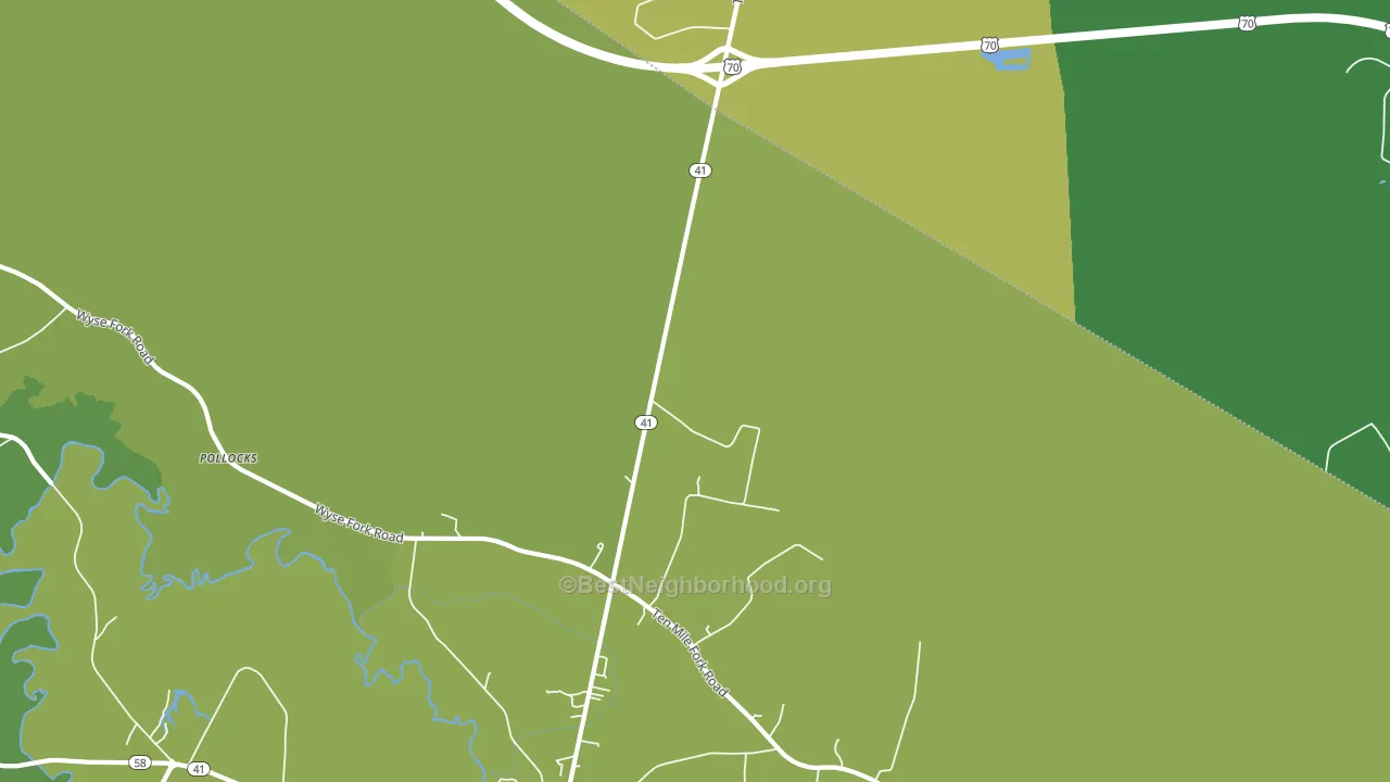 Pollocks, NC block-group voter-turnout map