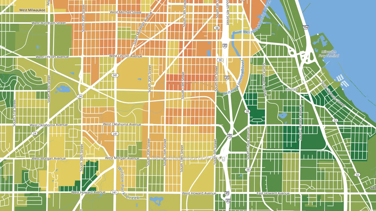 Polonia, Milwaukee, WI block-group voter-turnout map