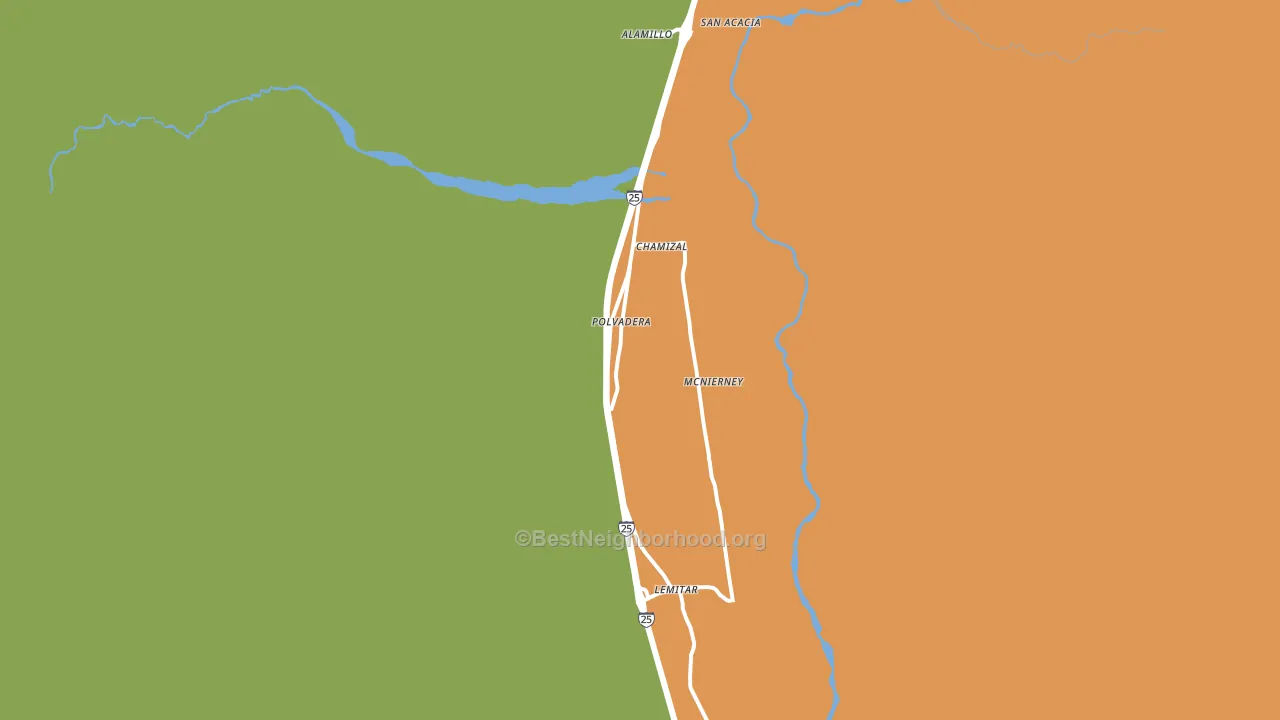 Polvadera, NM block-group voter-turnout map