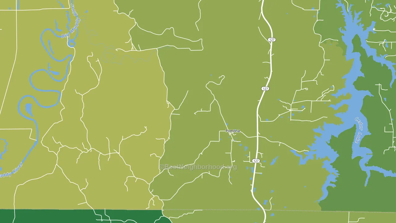 Pomona, IL block-group voter-turnout map