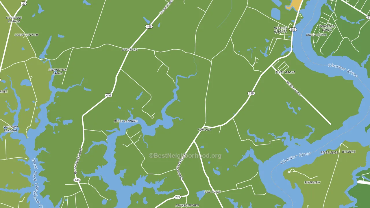 Pomona, MD block-group voter-turnout map