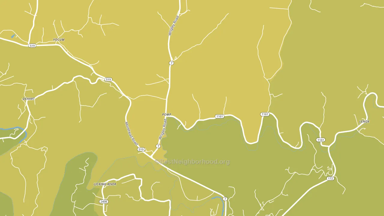 Pomp, KY block-group voter-turnout map