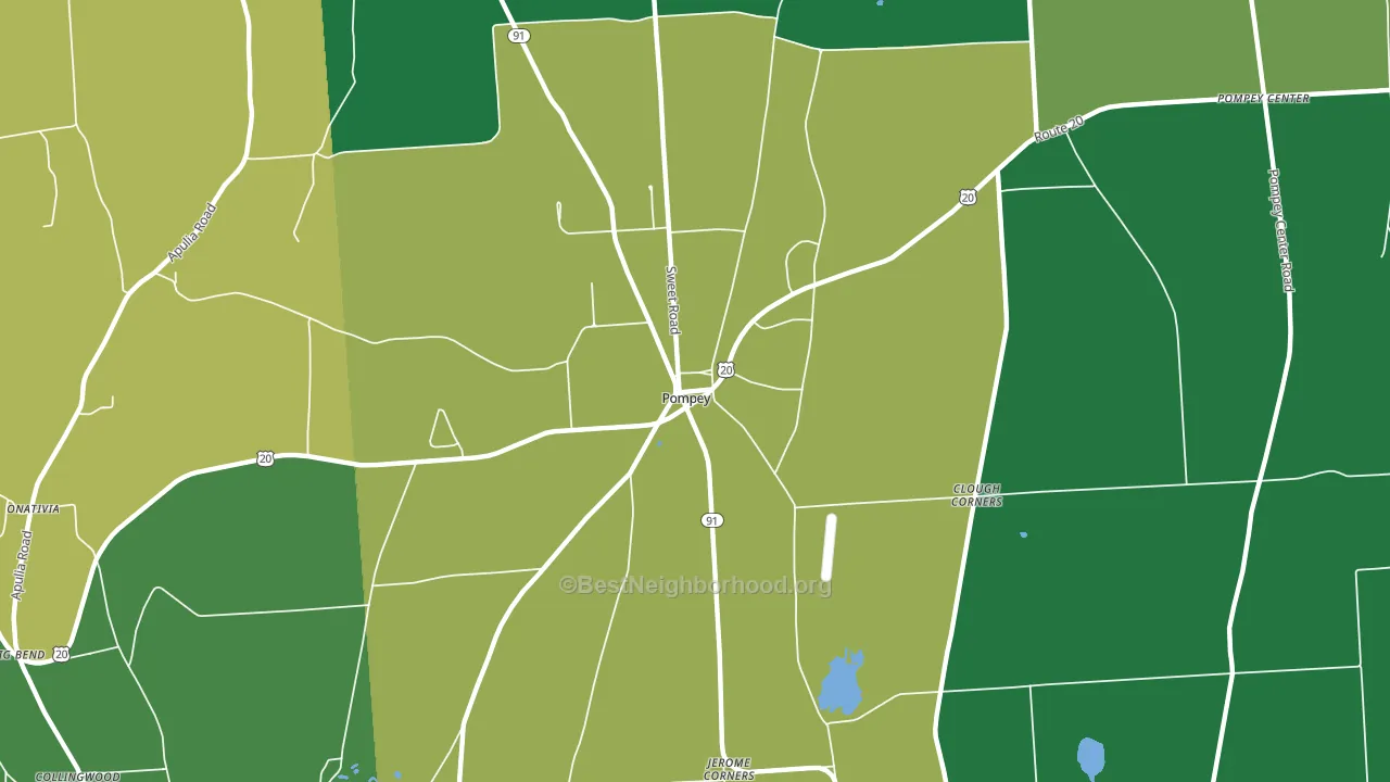 Pompey, NY block-group voter-turnout map