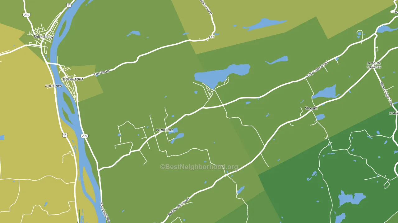 Pond Hill, PA block-group voter-turnout map
