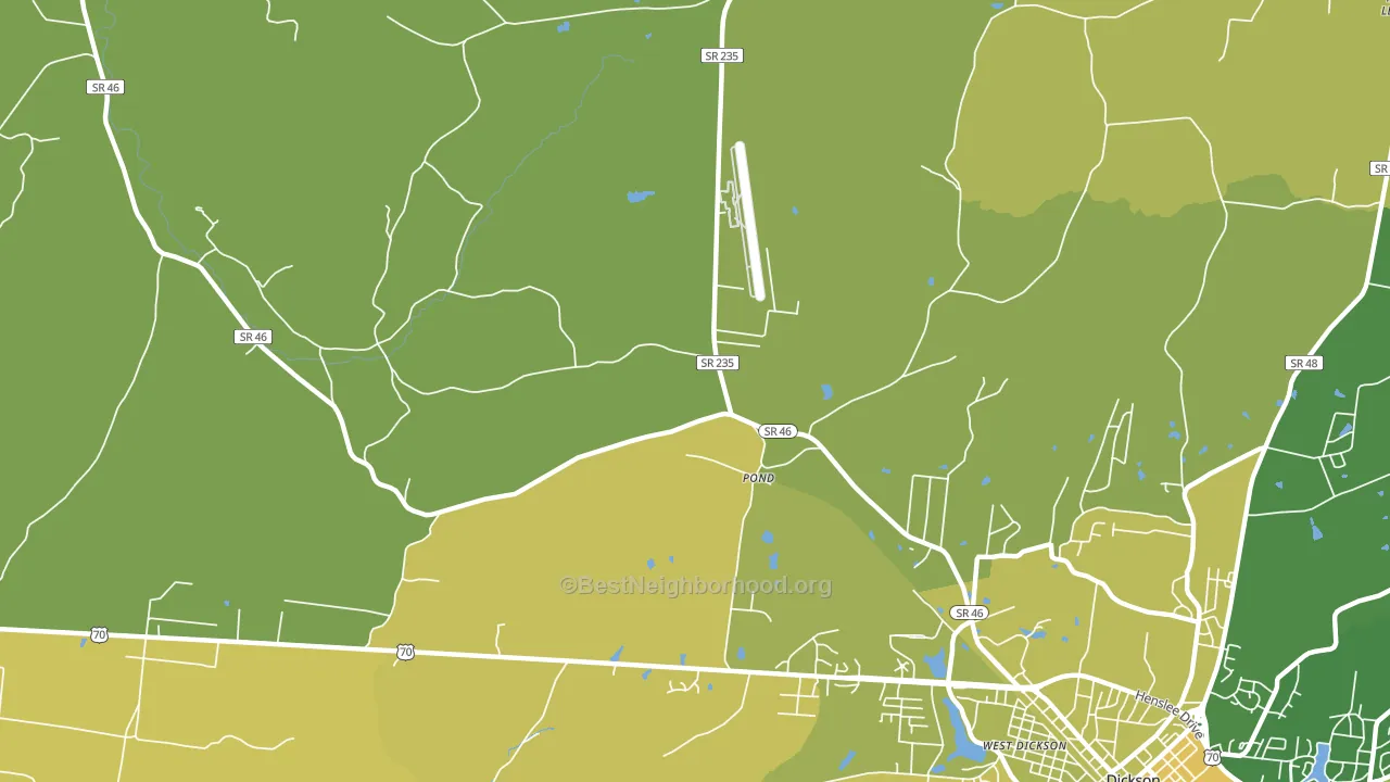 Pond, TN block-group voter-turnout map
