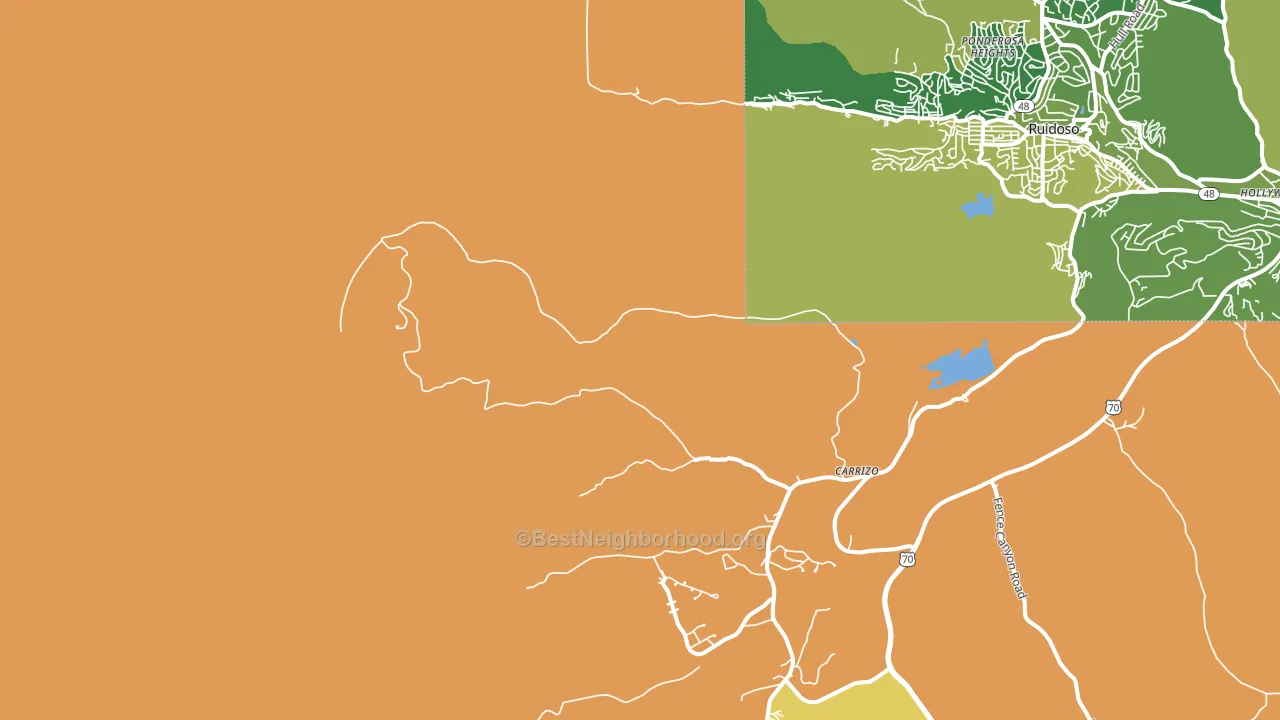 Ponderosa Heights, NM block-group voter-turnout map