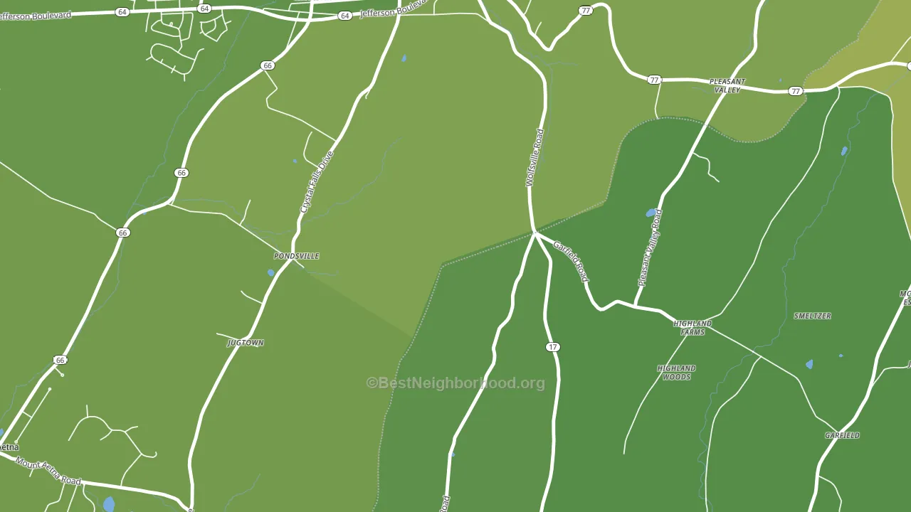 Pondsville, MD block-group voter-turnout map