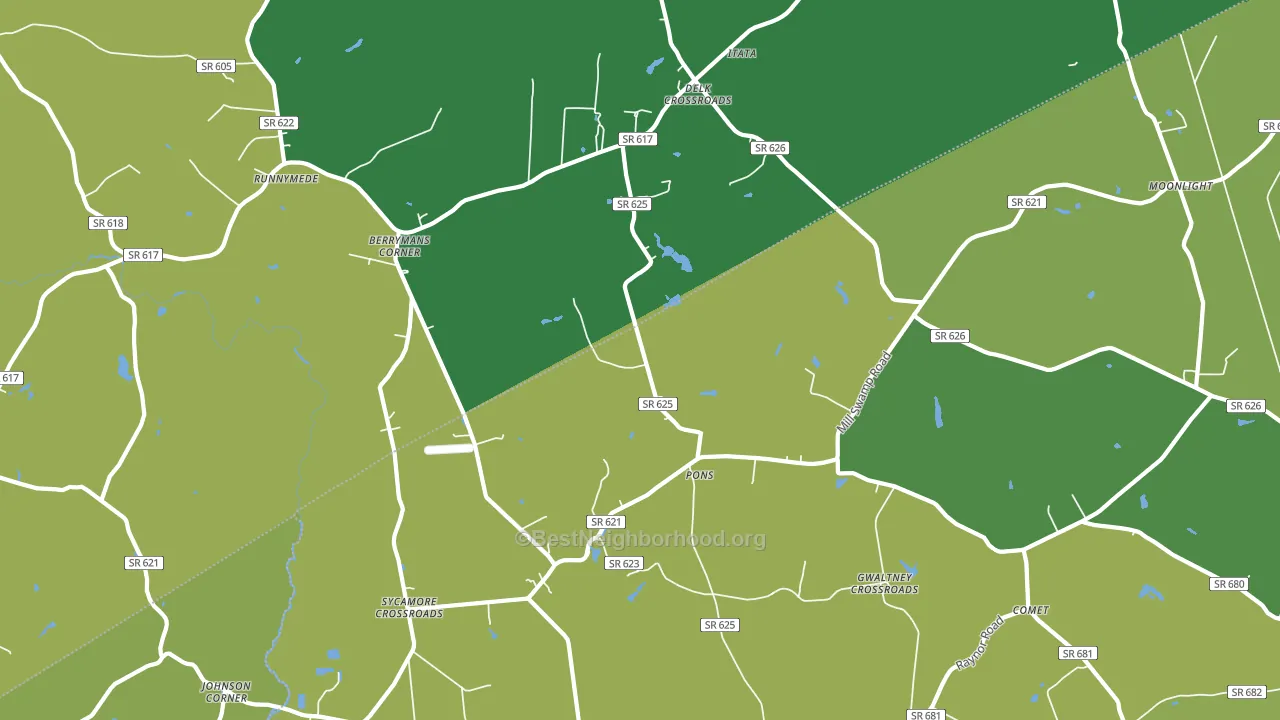 Pons, VA block-group voter-turnout map