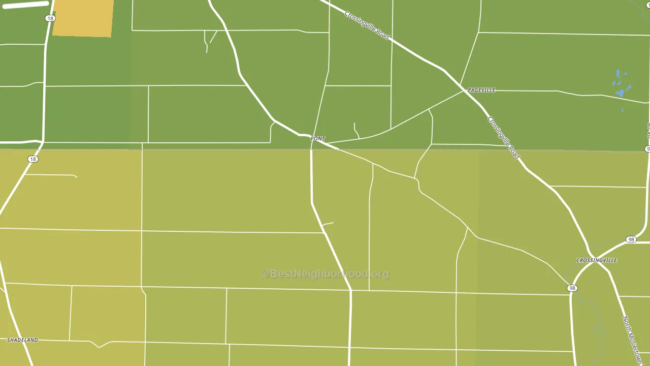 Pont, PA block-group voter-turnout map
