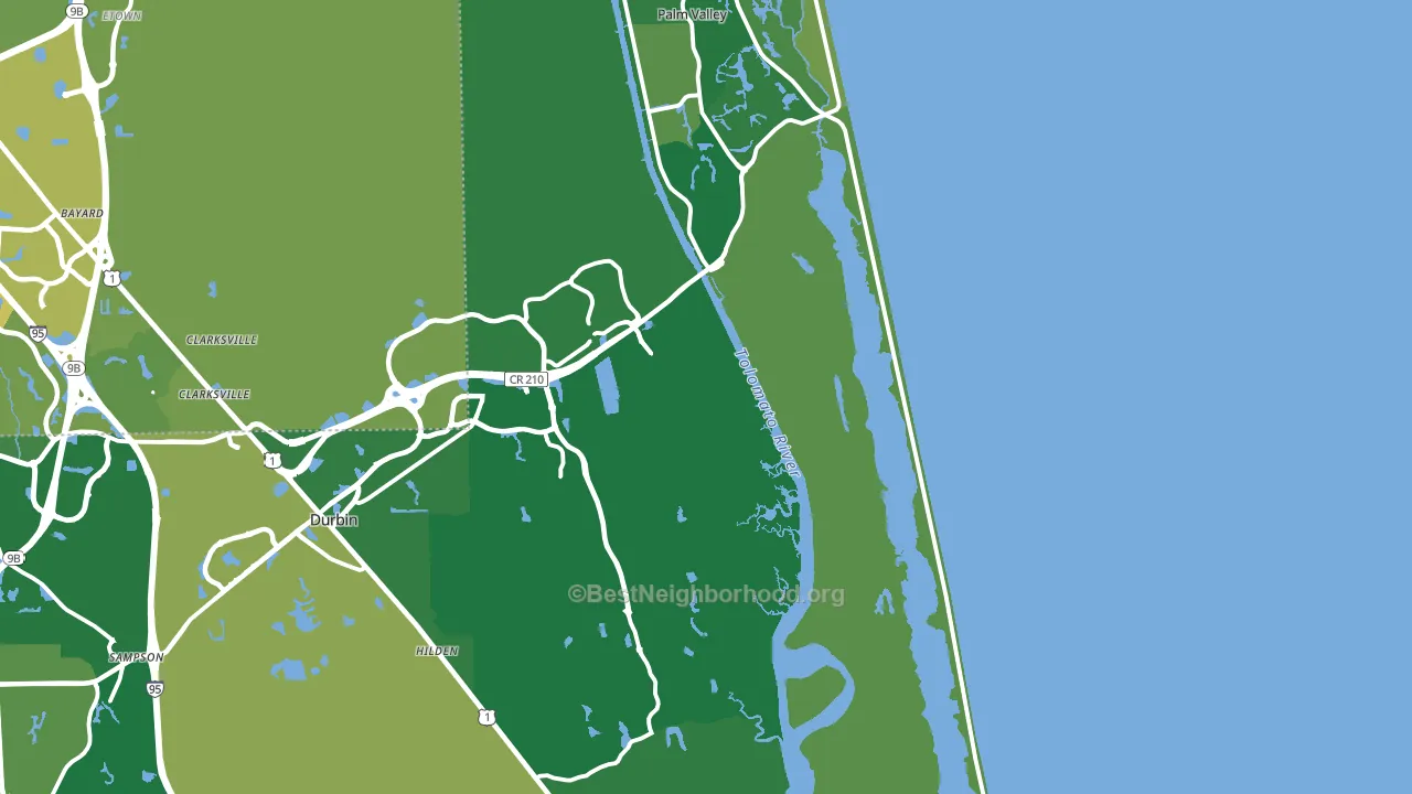 Ponte Vedra Beach, FL block-group voter-turnout map