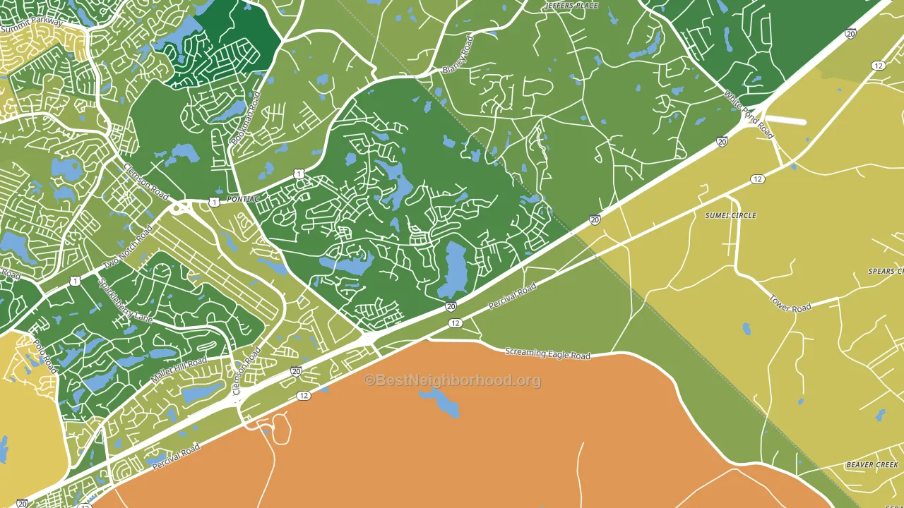 Pontiac, SC block-group voter-turnout map