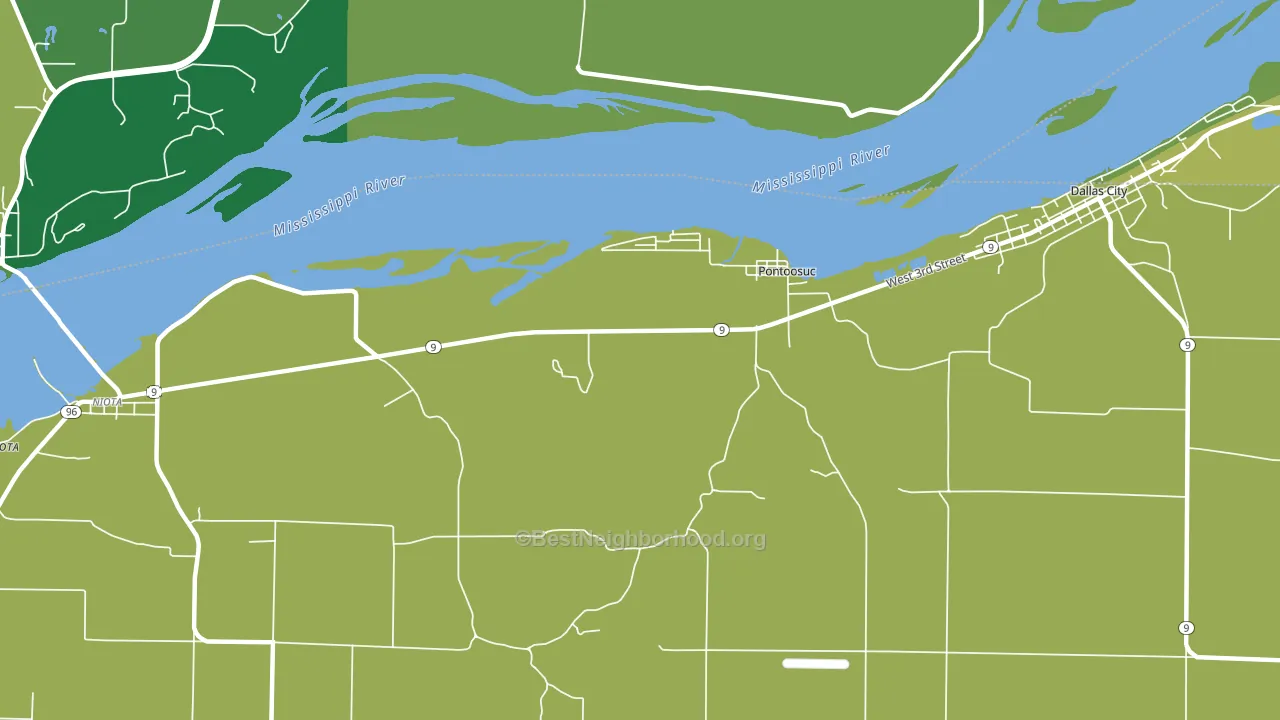Pontoosuc, IL block-group voter-turnout map