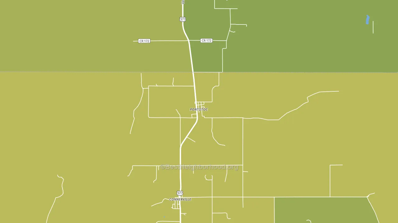 Pontotoc, OK block-group voter-turnout map