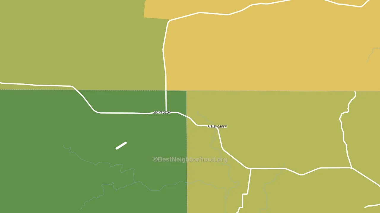 Pontotoc, TX block-group voter-turnout map