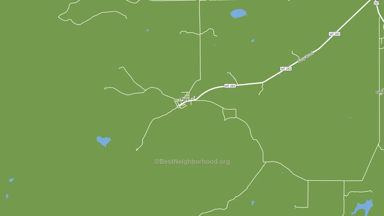 Pony, MT block-group voter-turnout map