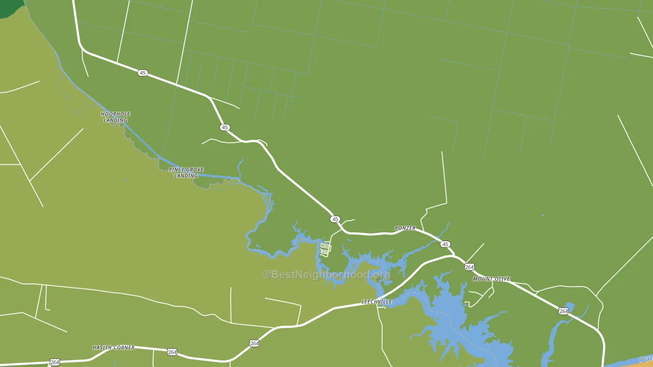Ponzer, NC block-group voter-turnout map