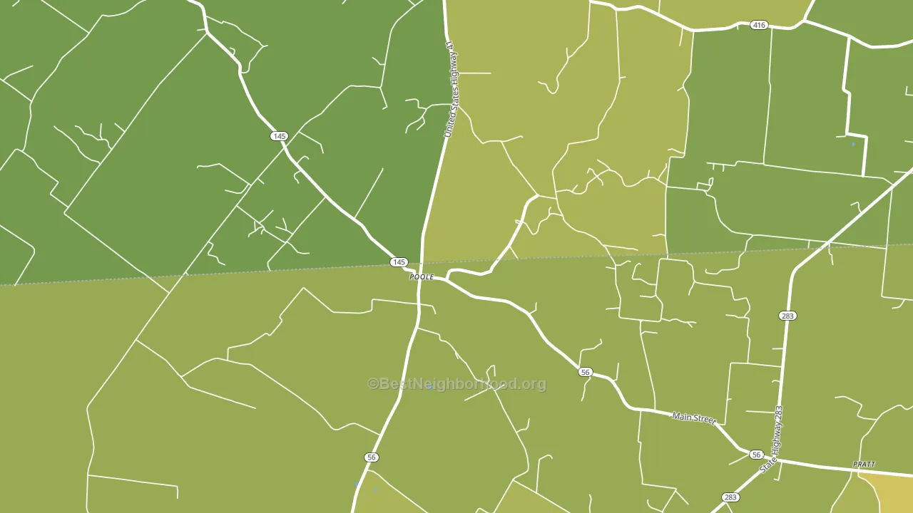 Poole, KY block-group voter-turnout map