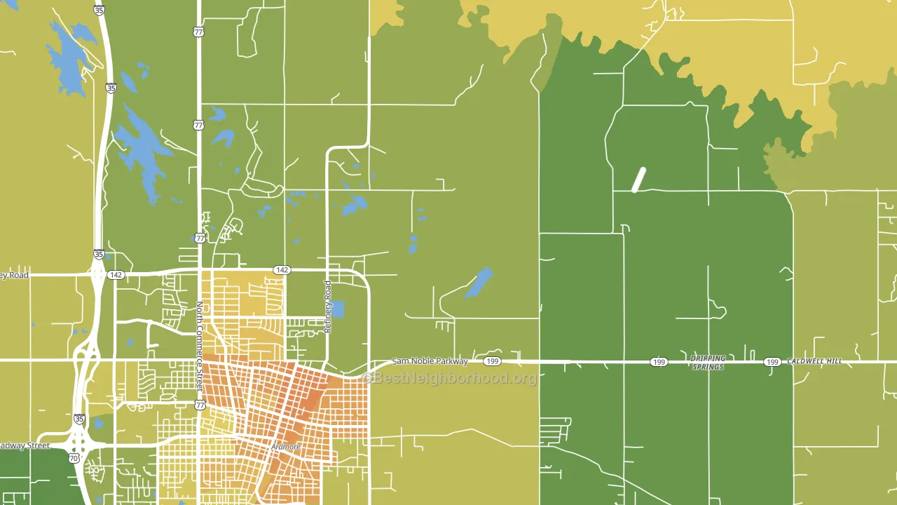 Pooleville, OK block-group voter-turnout map
