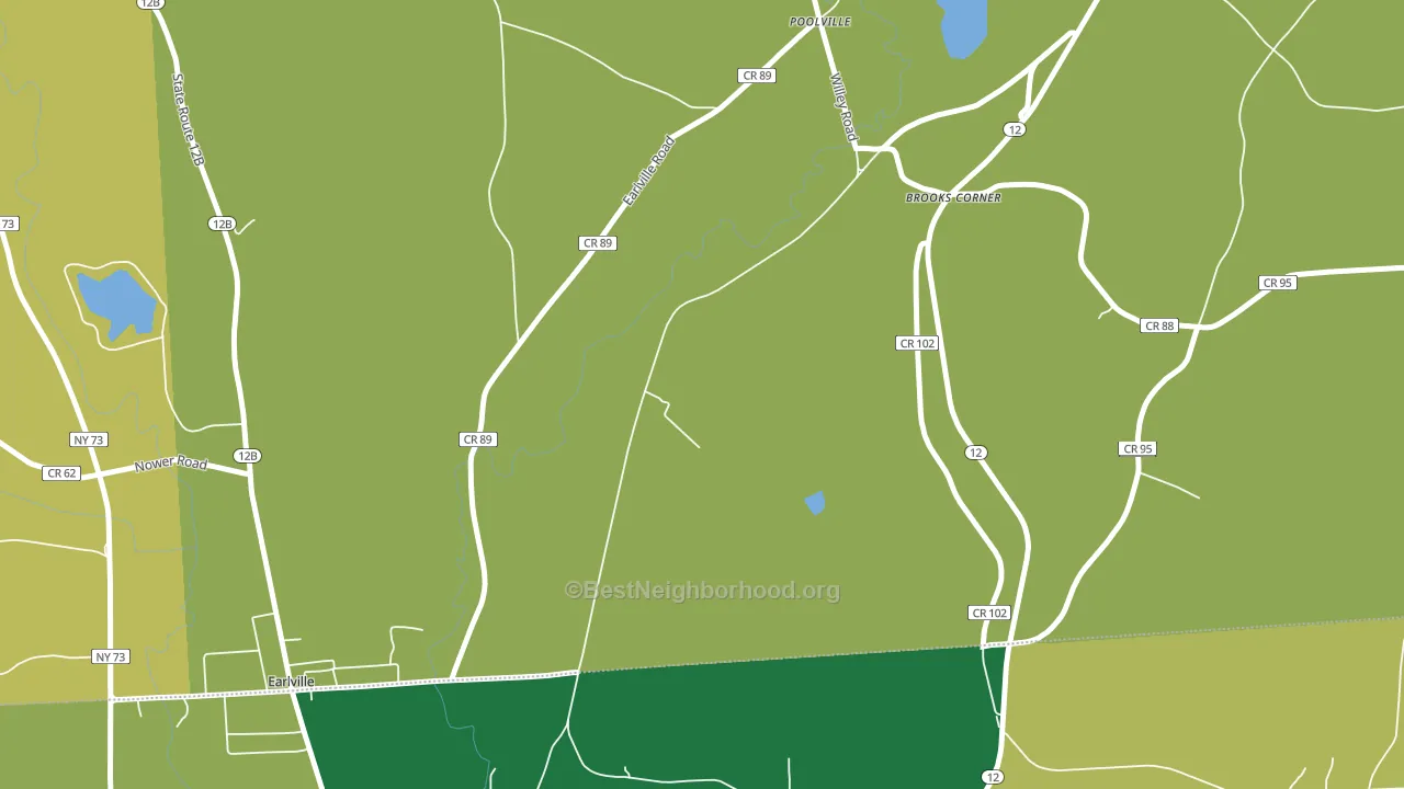 Poolville, NY block-group voter-turnout map