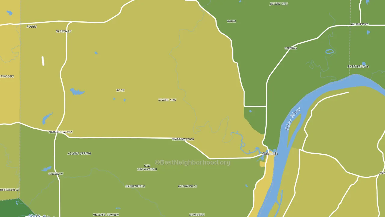 Pope County, IL block-group voter-turnout map