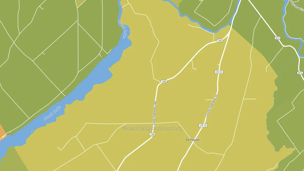 Pope Mills, NY block-group voter-turnout map