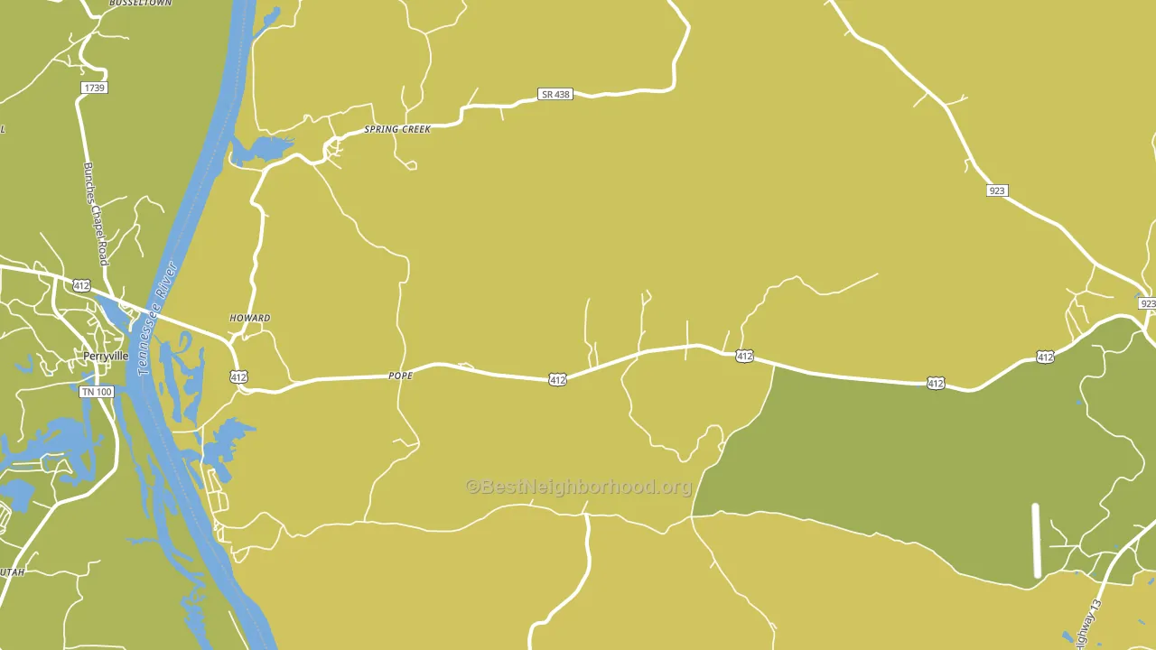 Pope, TN block-group voter-turnout map