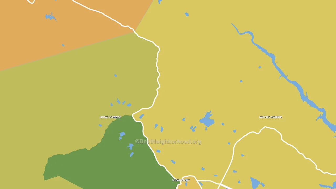Pope Valley, CA block-group voter-turnout map