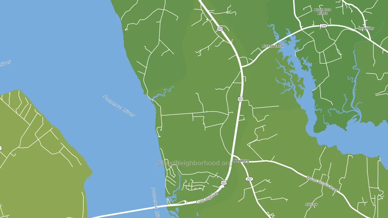 Popes Creek, MD block-group voter-turnout map