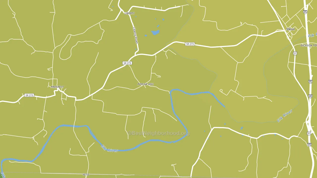 Poplar Hill, TN block-group voter-turnout map