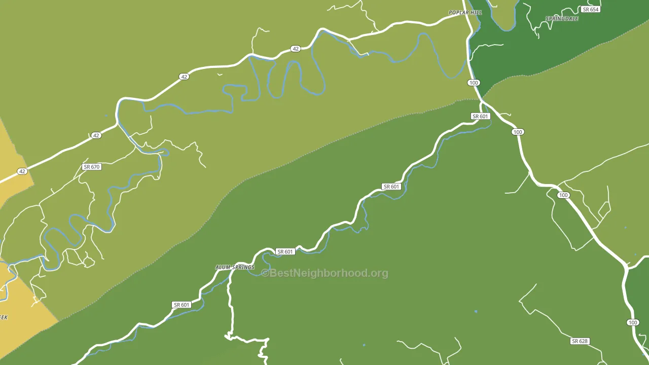 Poplar Hill, VA block-group voter-turnout map
