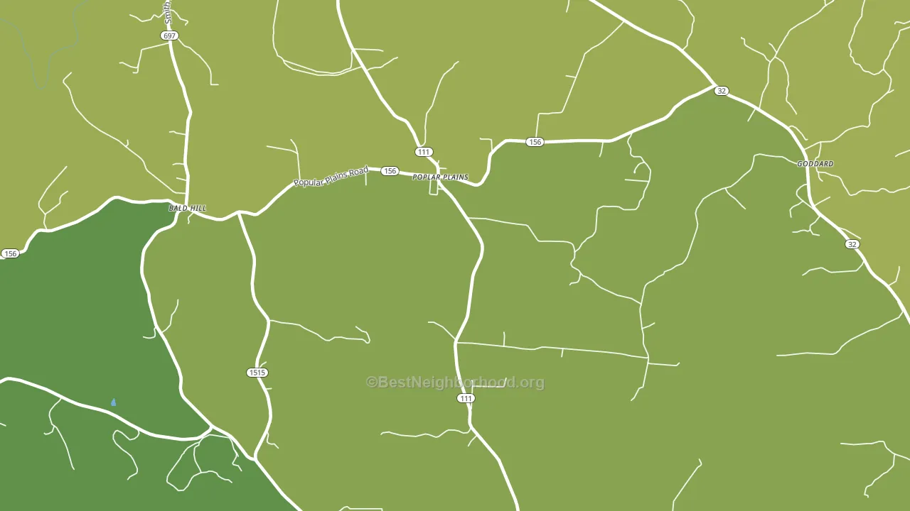 Poplar Plains, KY block-group voter-turnout map