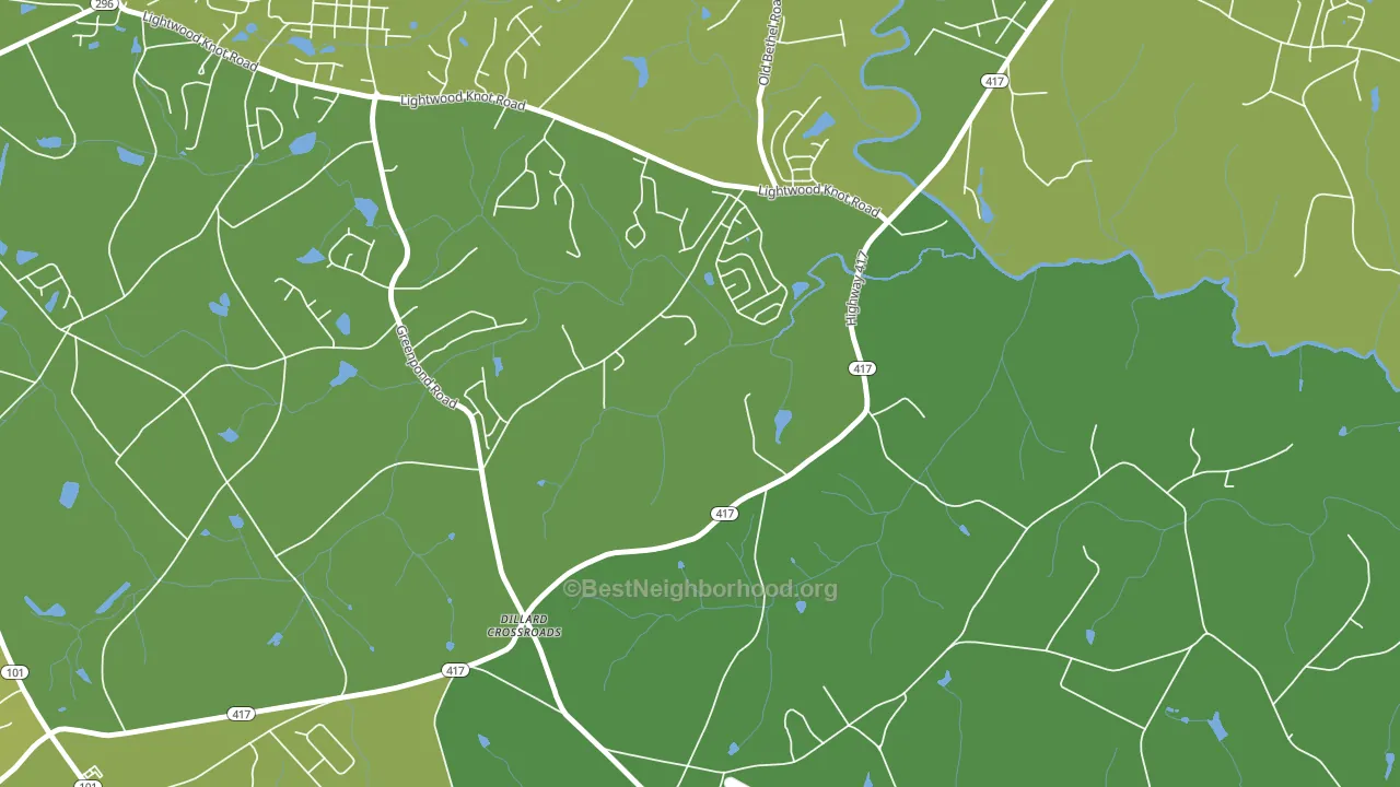 Poplar Springs, SC block-group voter-turnout map