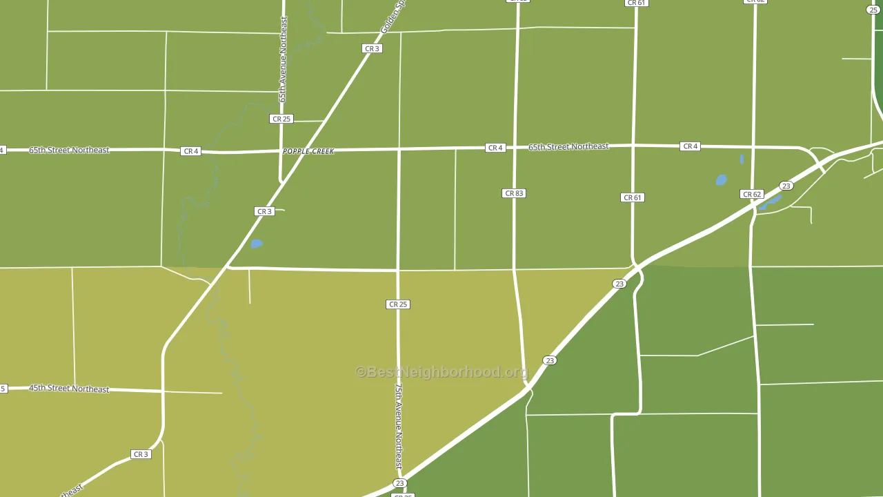 Popple Creek, MN block-group voter-turnout map